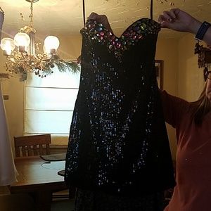 Black sequin dress